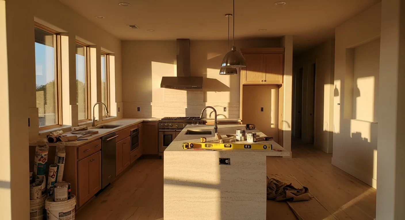 General contractor team working on residential construction project in Central Texas