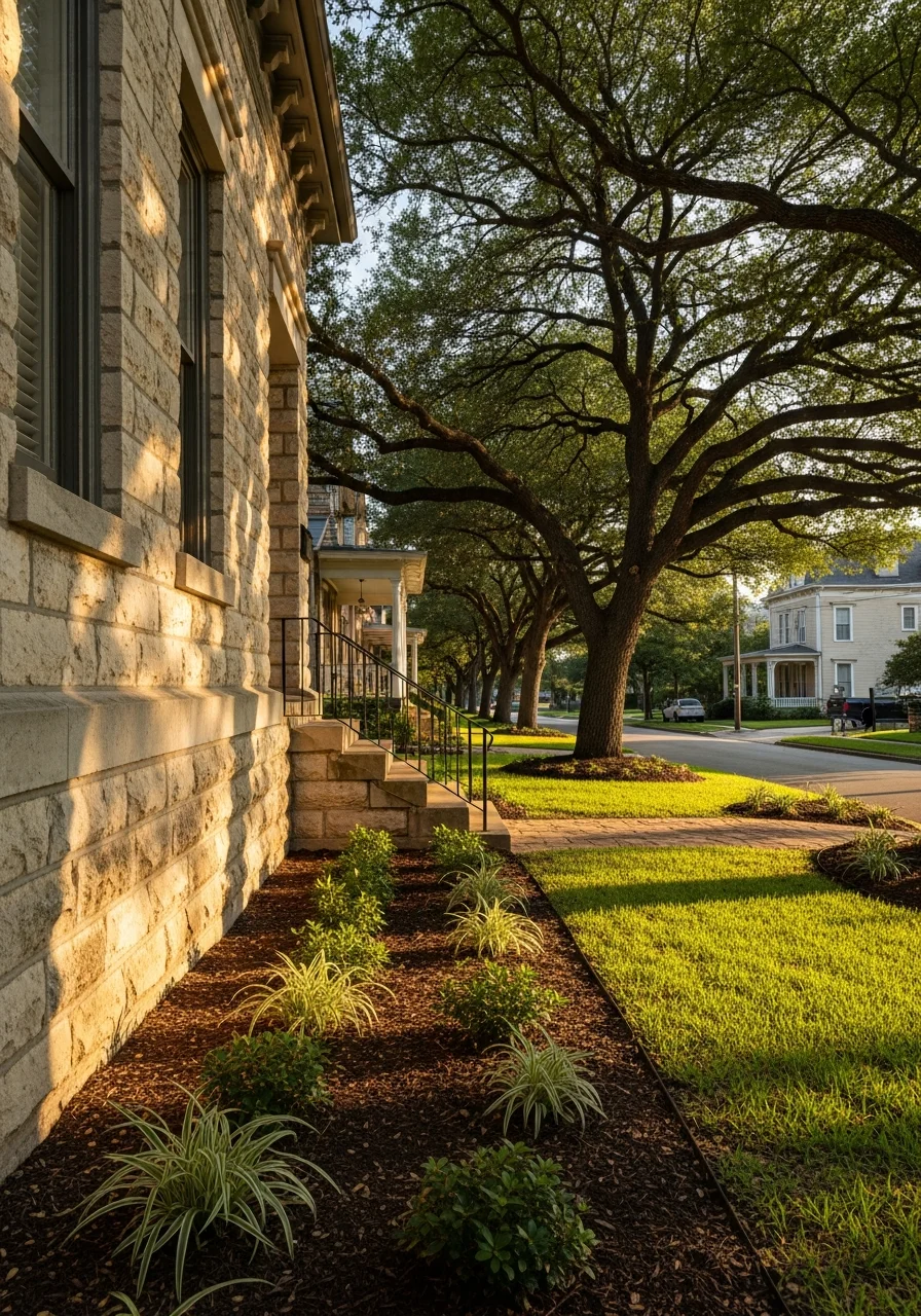 A well-maintained residential home in Georgetown with a manicured front yard and established trees.